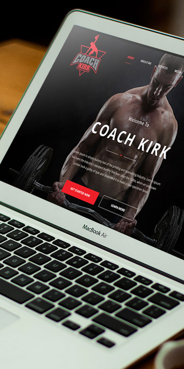 web design and development service for Coach Krik